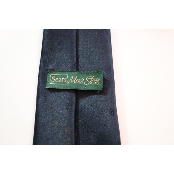 Vintage Sears Mens Store Tie Blue Paisley Business Formal‎ Office - Picture 3 of 3